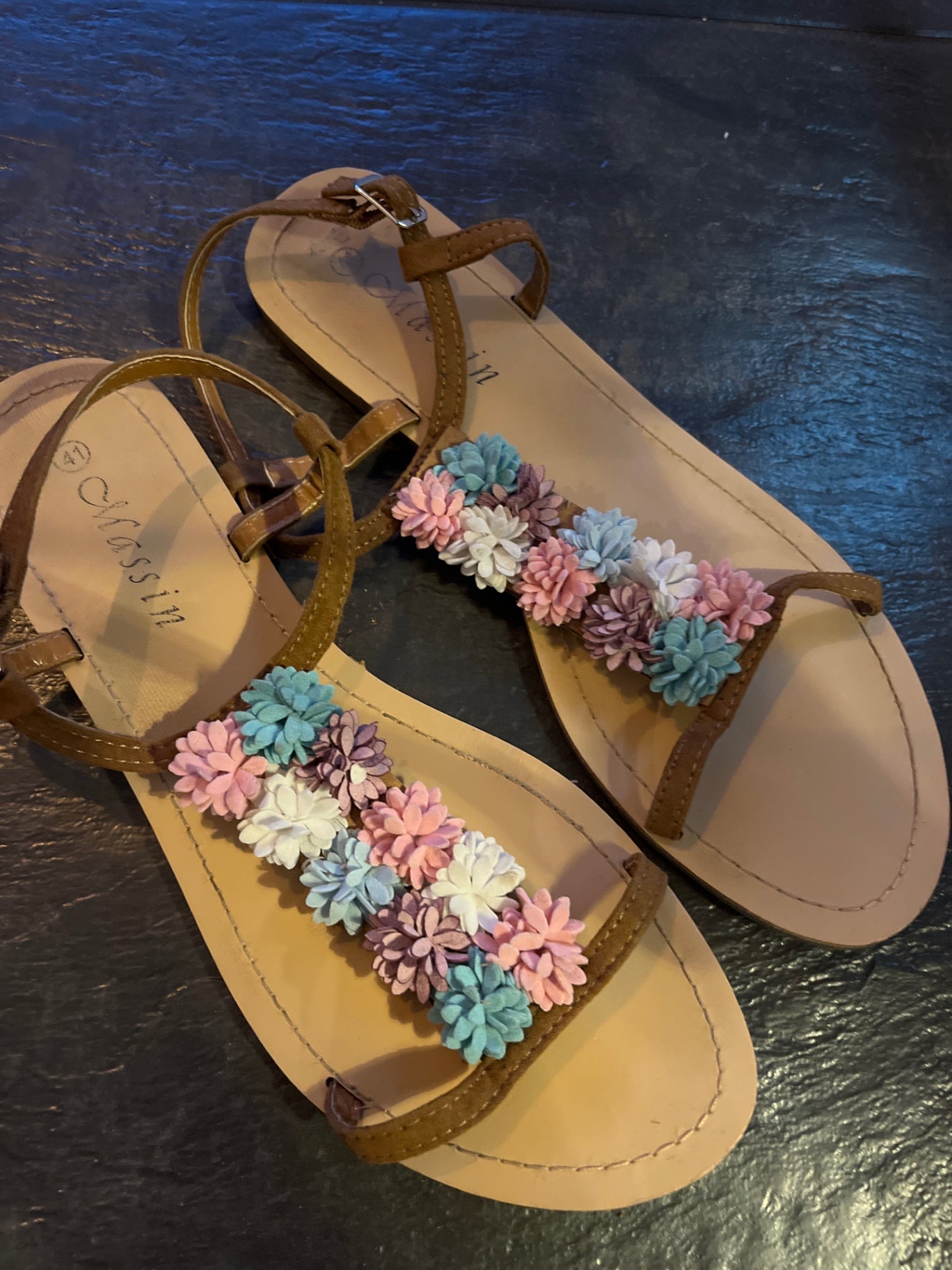 41 Massin Sandalen Braun, Mehrfarbig
