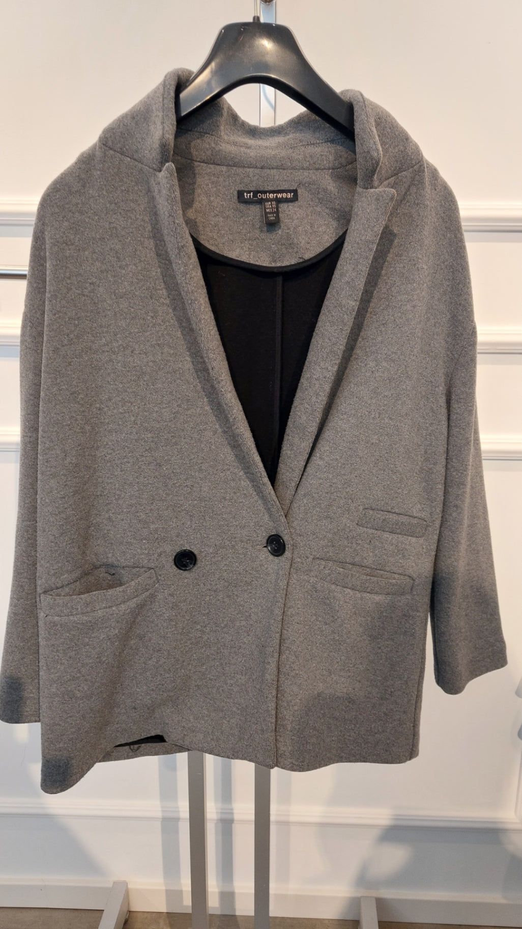 XS Zara Jacke Oversize Grau