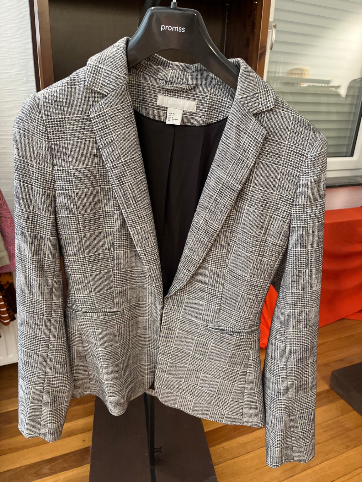 H&M Blazer schwarz weiß kariert