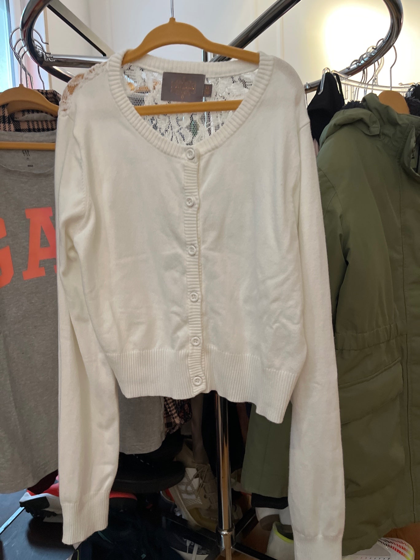 Creamie Cardigan Weiß