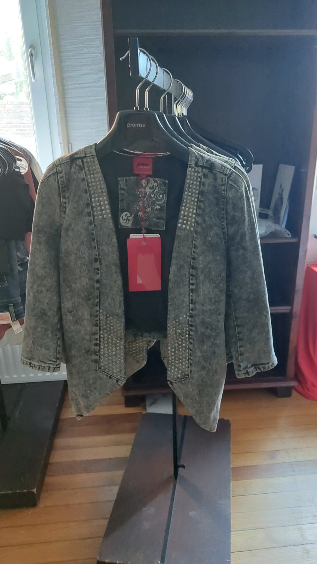 Vero Moda Jeans Jacke Grau/Schwarz