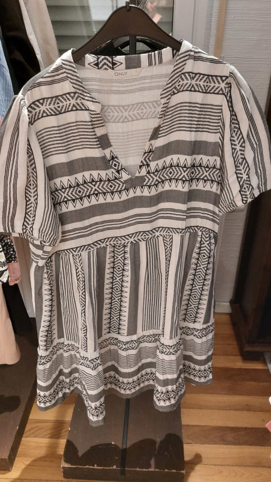 ONLY Bluse/Kleid Weiß und Schwarz