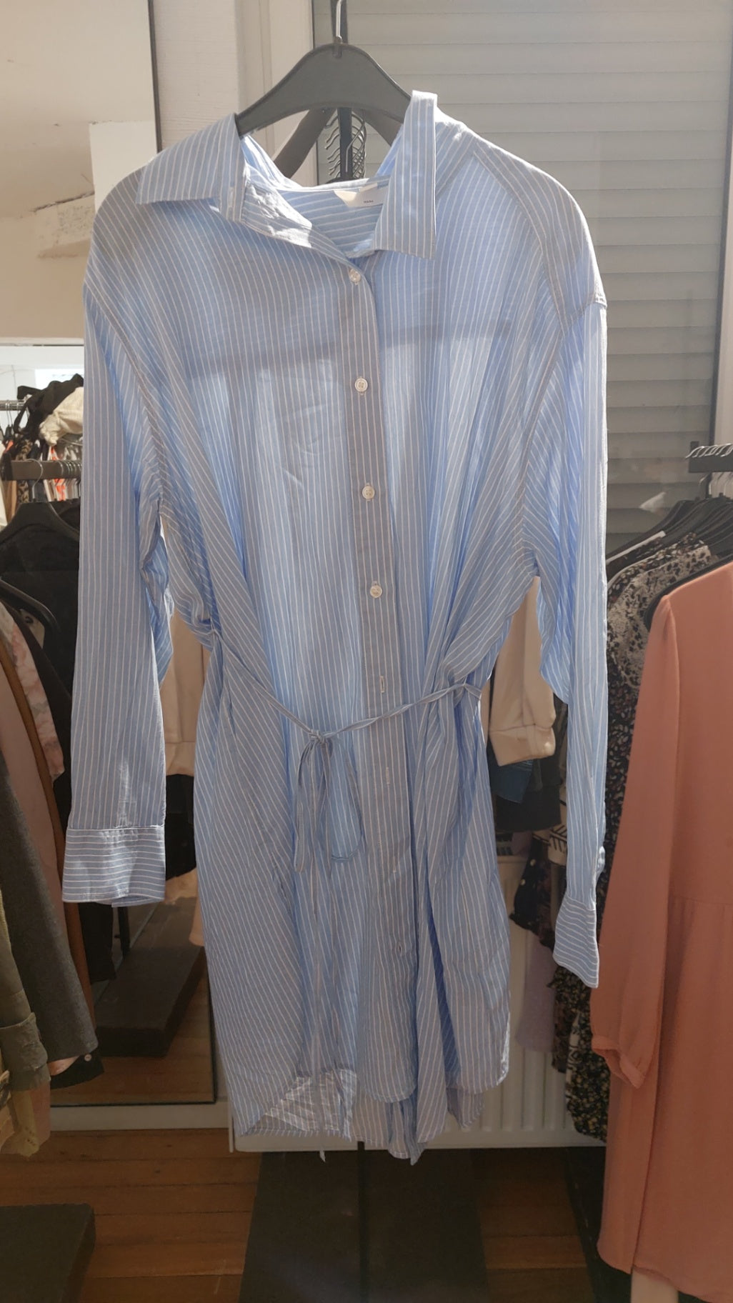 HM Mama Kleid Blau mit weißen Streifen