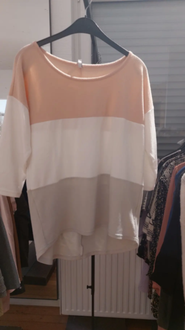 Hailys Pullover Beige, Weiß, Grau, Pfirsich
