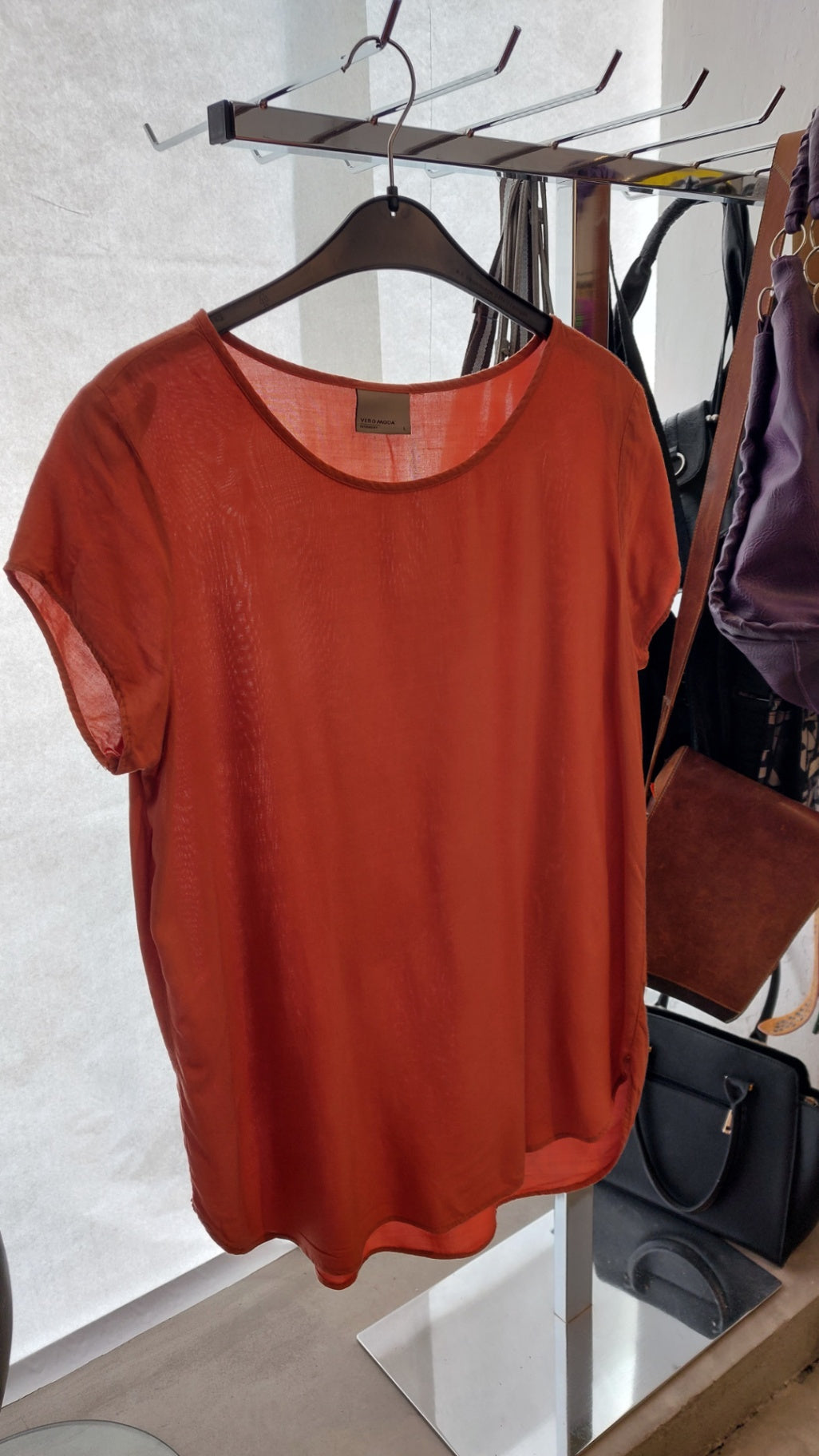 VERO MODA Blusenshirt Lachs
