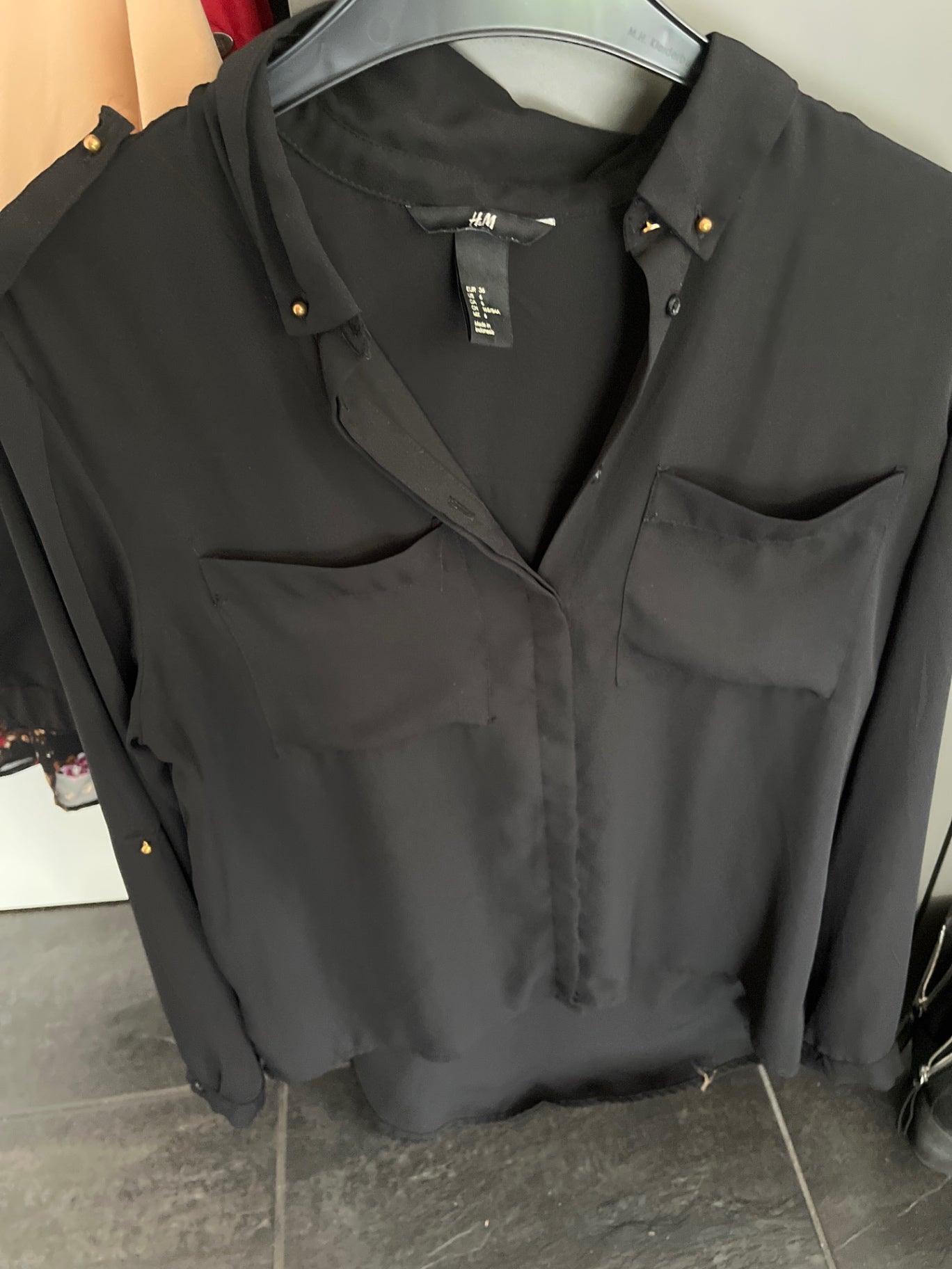H&M Bluse Schwarz