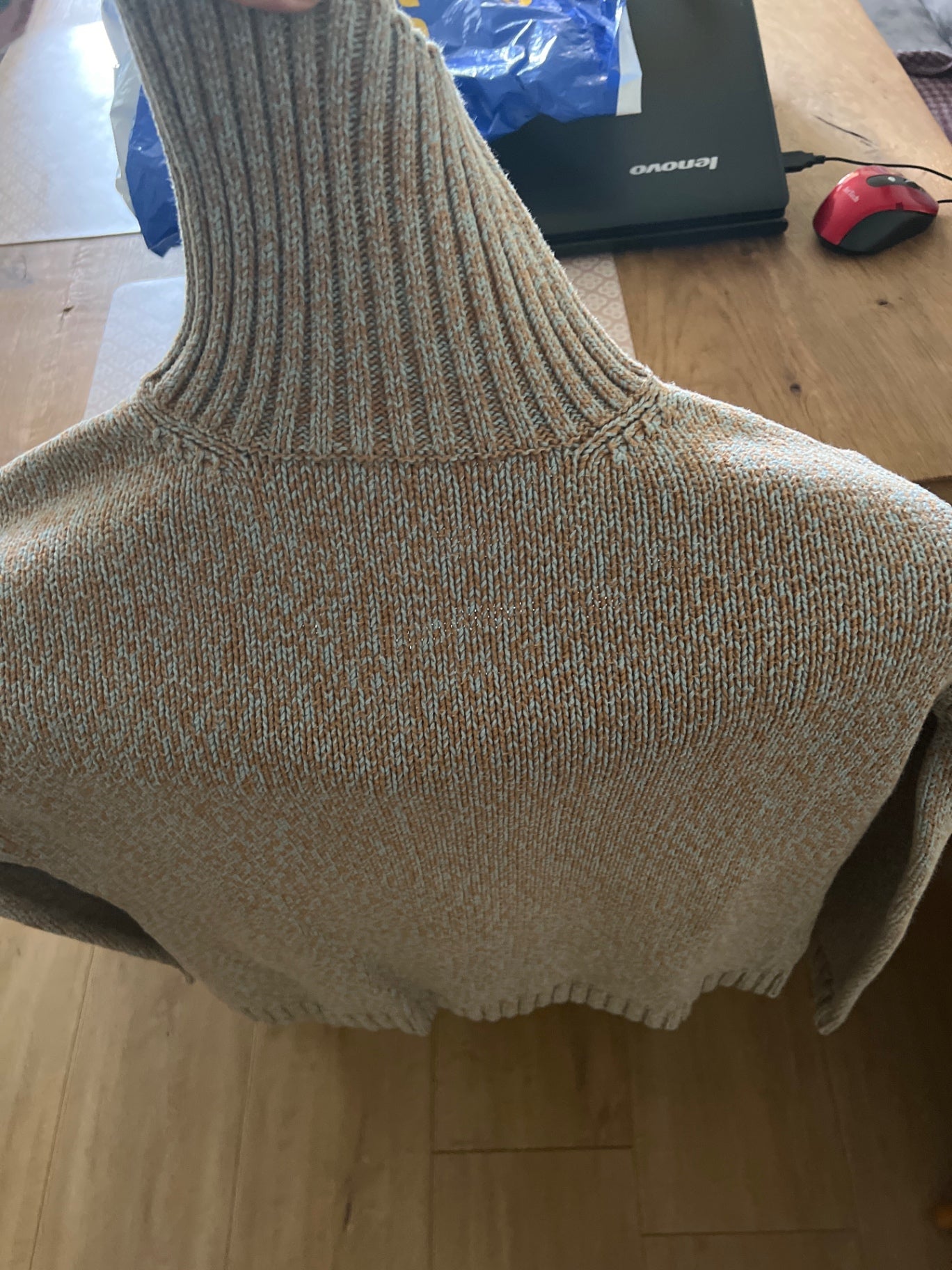 Pullover Braun und Blau Baumwolle