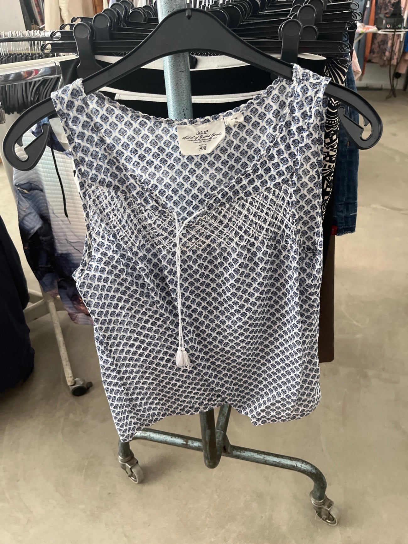 H&M Bluse Weiß und Blau