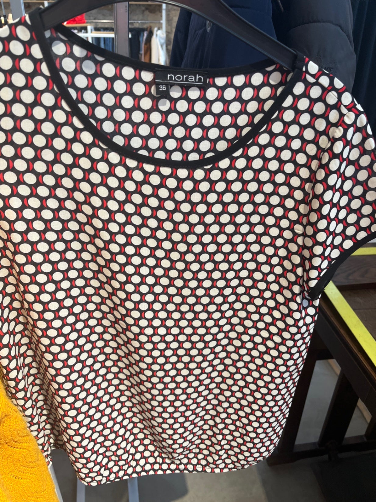 Norah Bluse Mehrfarbig (schwarz, weiß, rot)