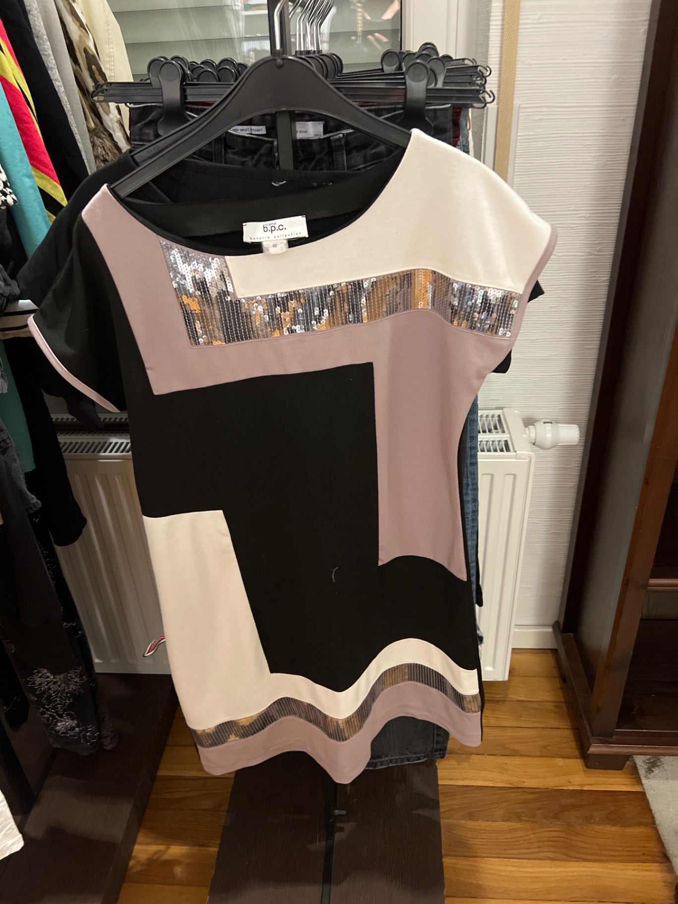 b.p.c. Kleid Schwarz, Braun, Weiß