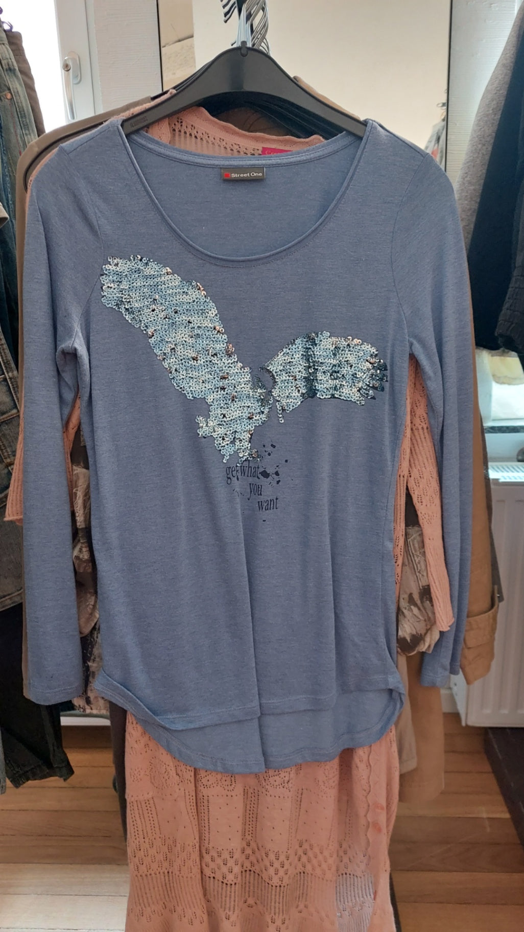 Street One Langarm-Shirt Blau