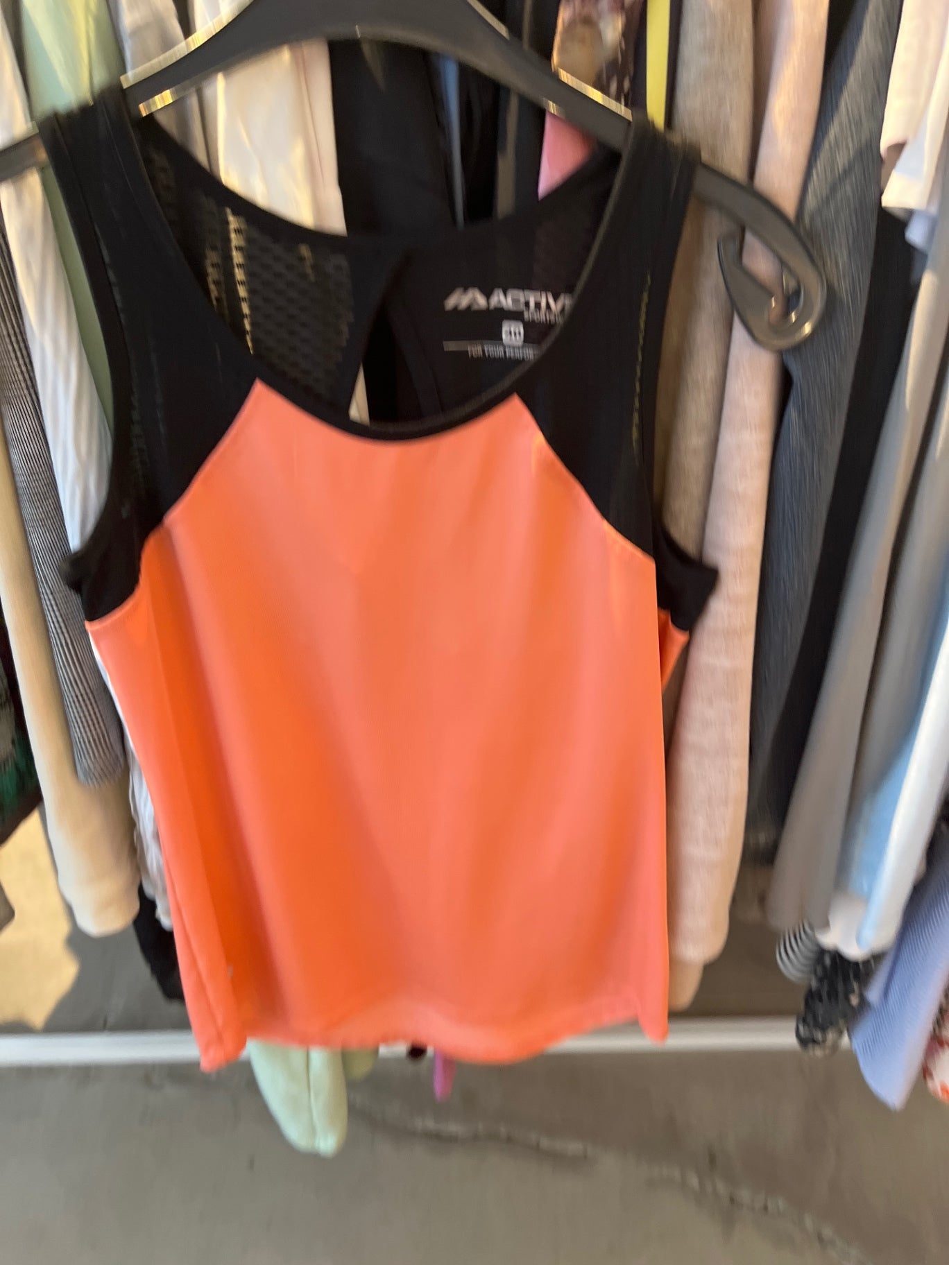 Active Sportswear Tanktop Orange und Schwarz