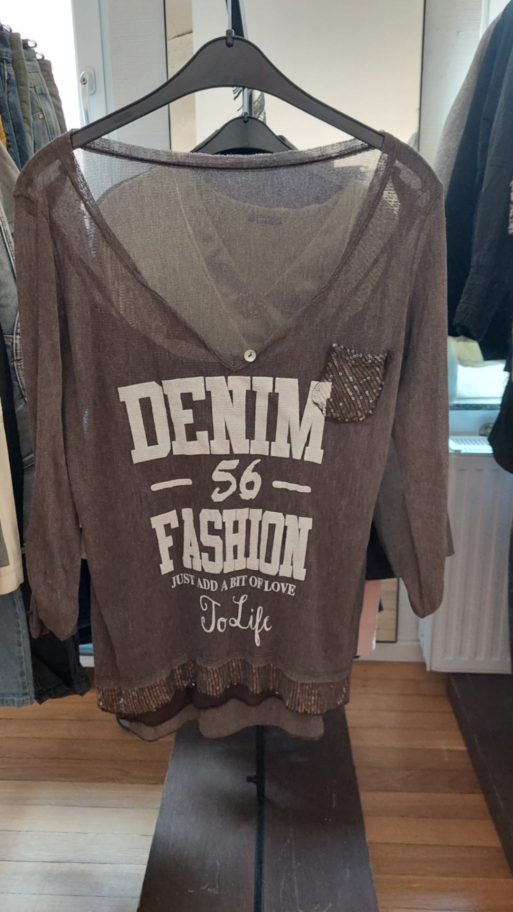 Shirt Braun Gr.: S