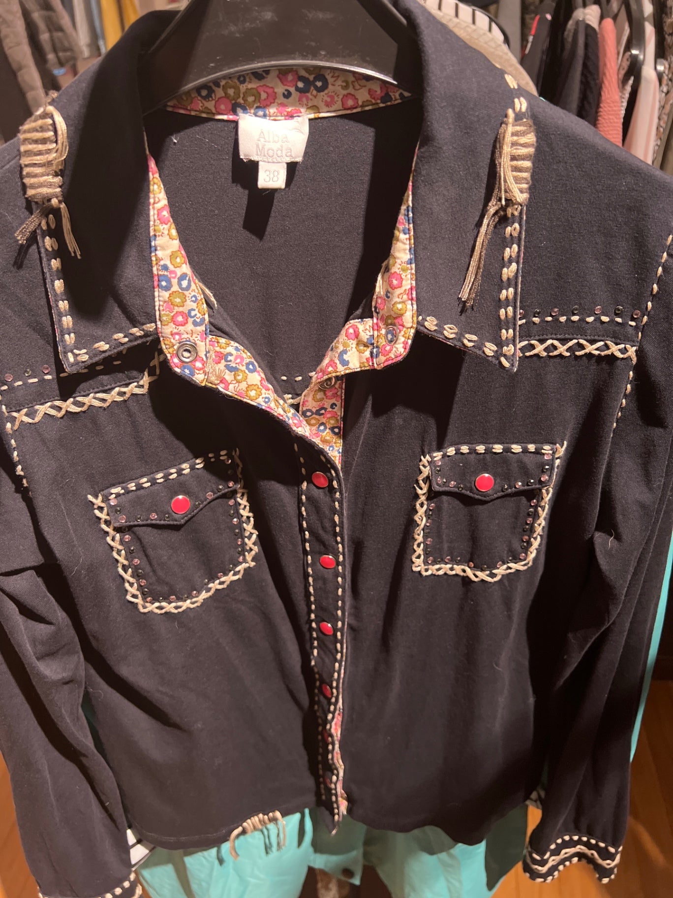 Alba Moda Hemd Schwarz