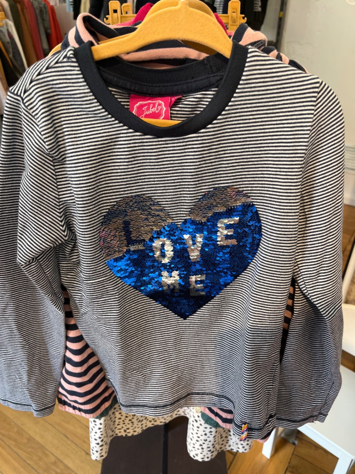 Jubel Langarmshirt Gestreift, Wendepailette