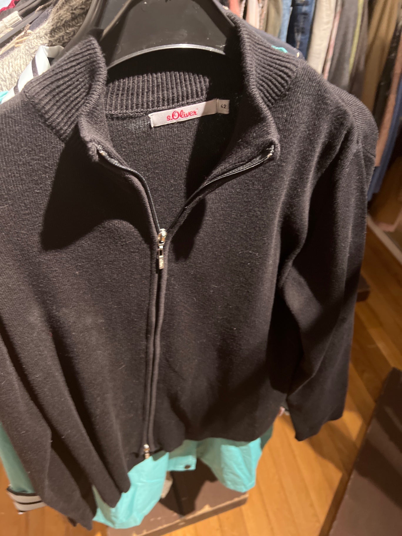 s.Oliver Pullover mit Reißverschluss Schwarz
