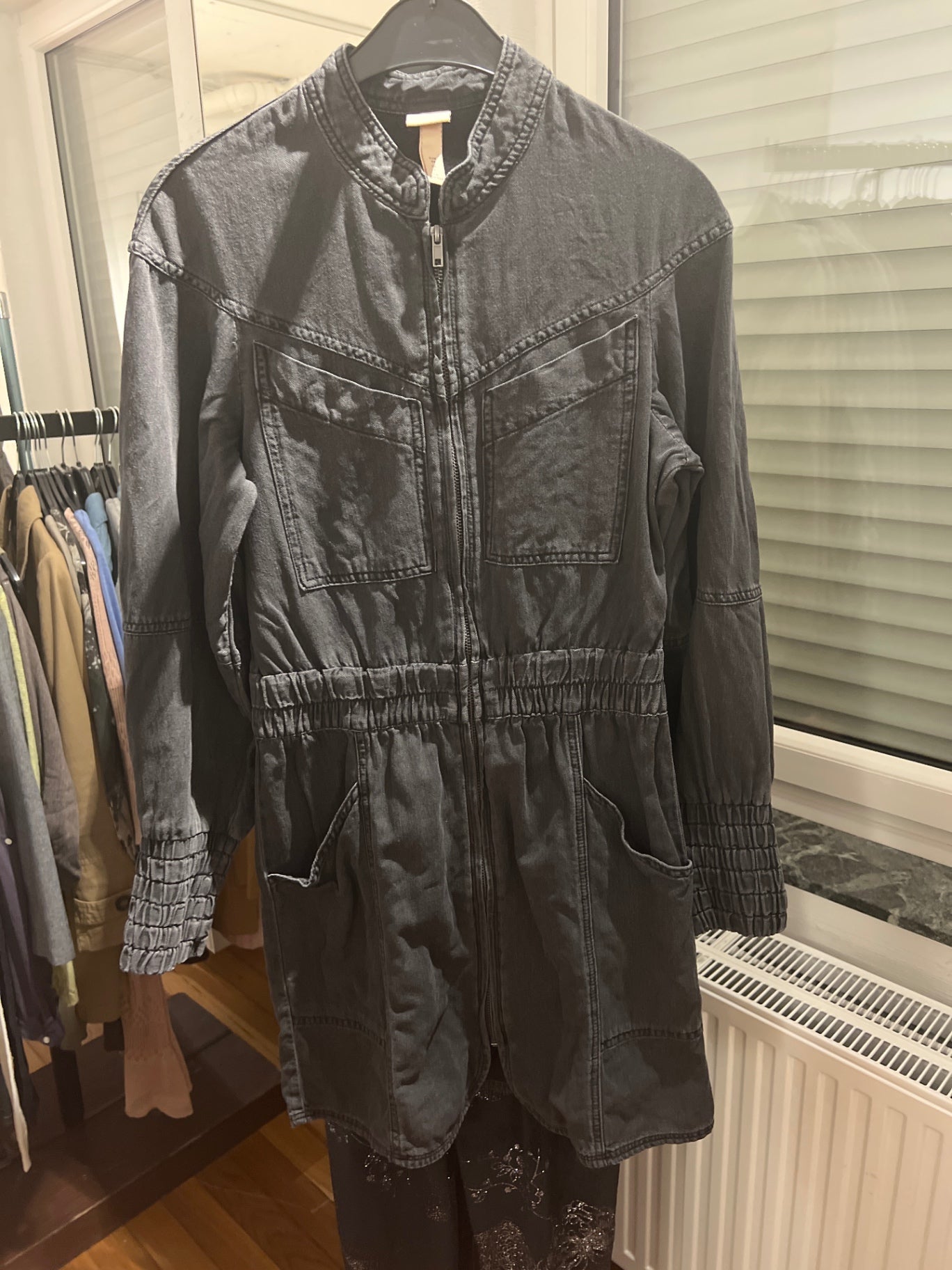 H&M Jeanskleid Schwarz