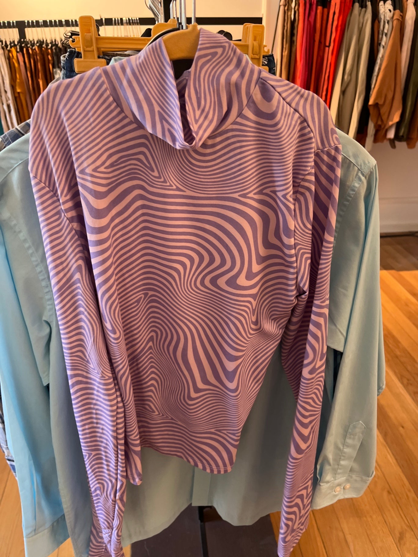 Unbekannt Langarmshirt Lila Retro