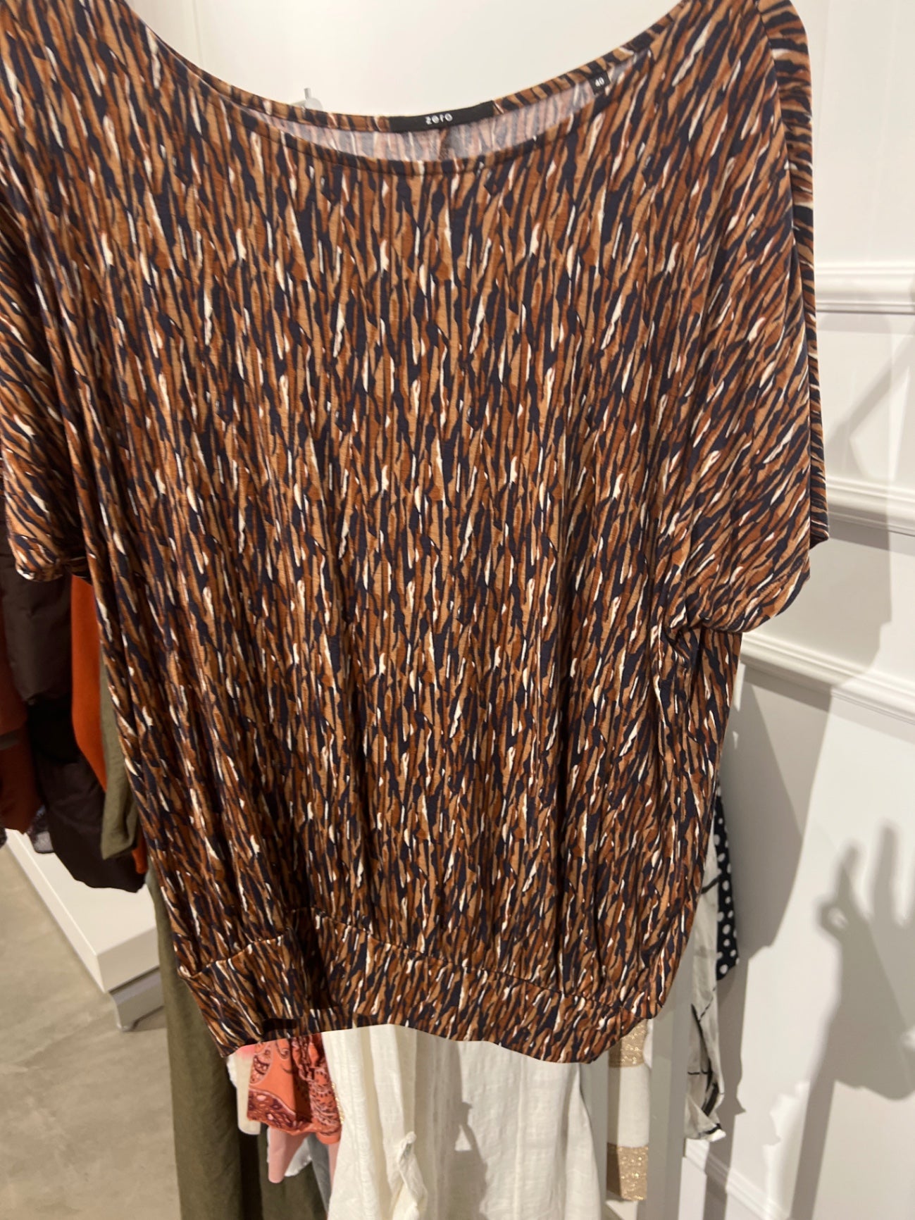 Zero Bluse Mehrfarbig (Braun, Schwarz, Beige)