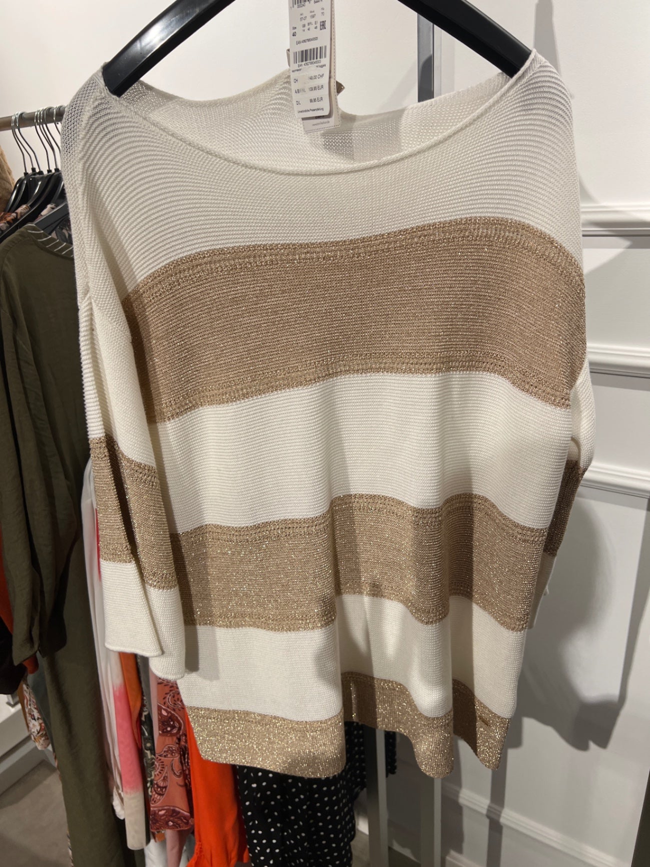 Toni Pullover Weiß und Beige