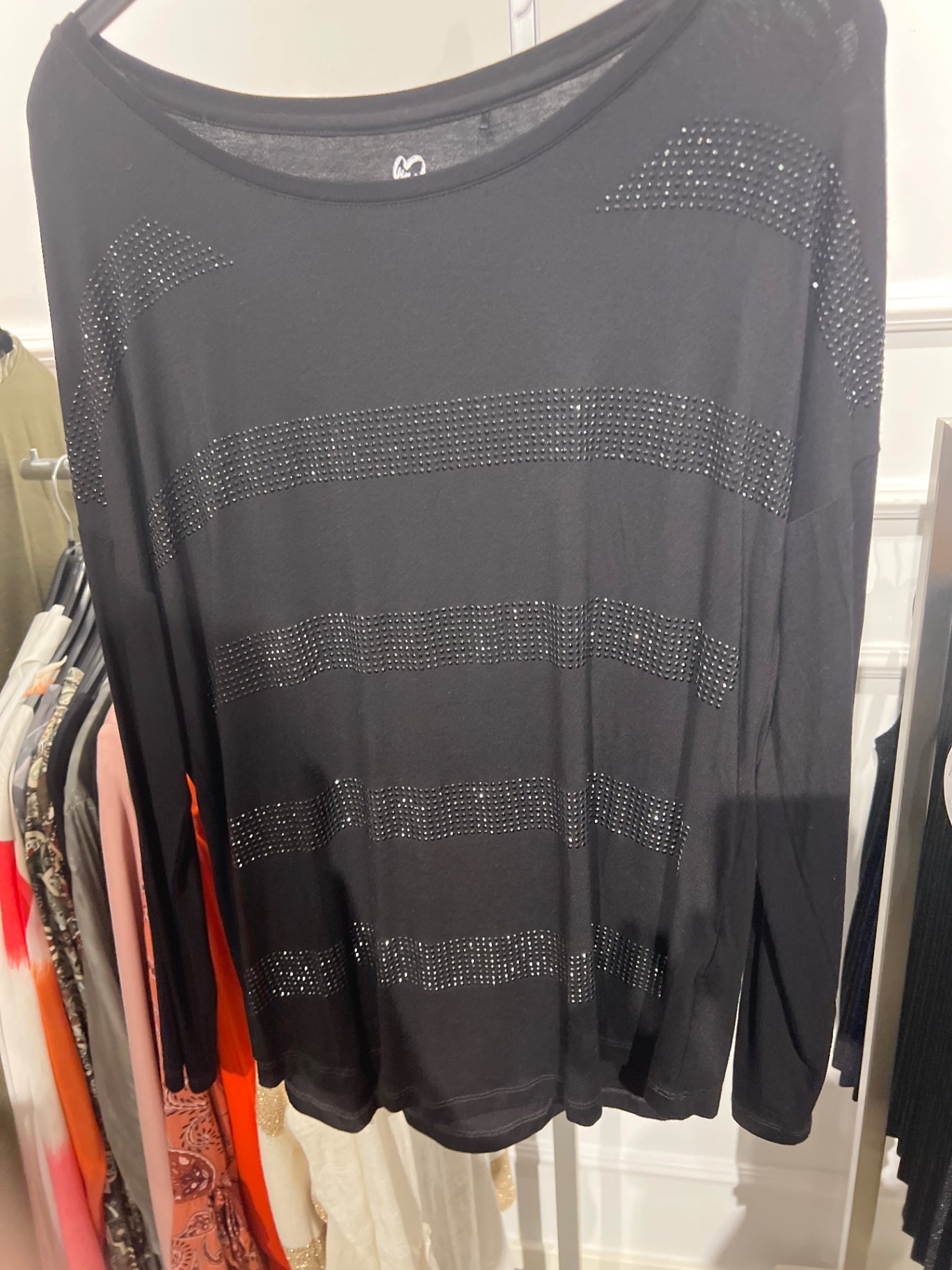 Via Appia Langarmshirt Schwarz
