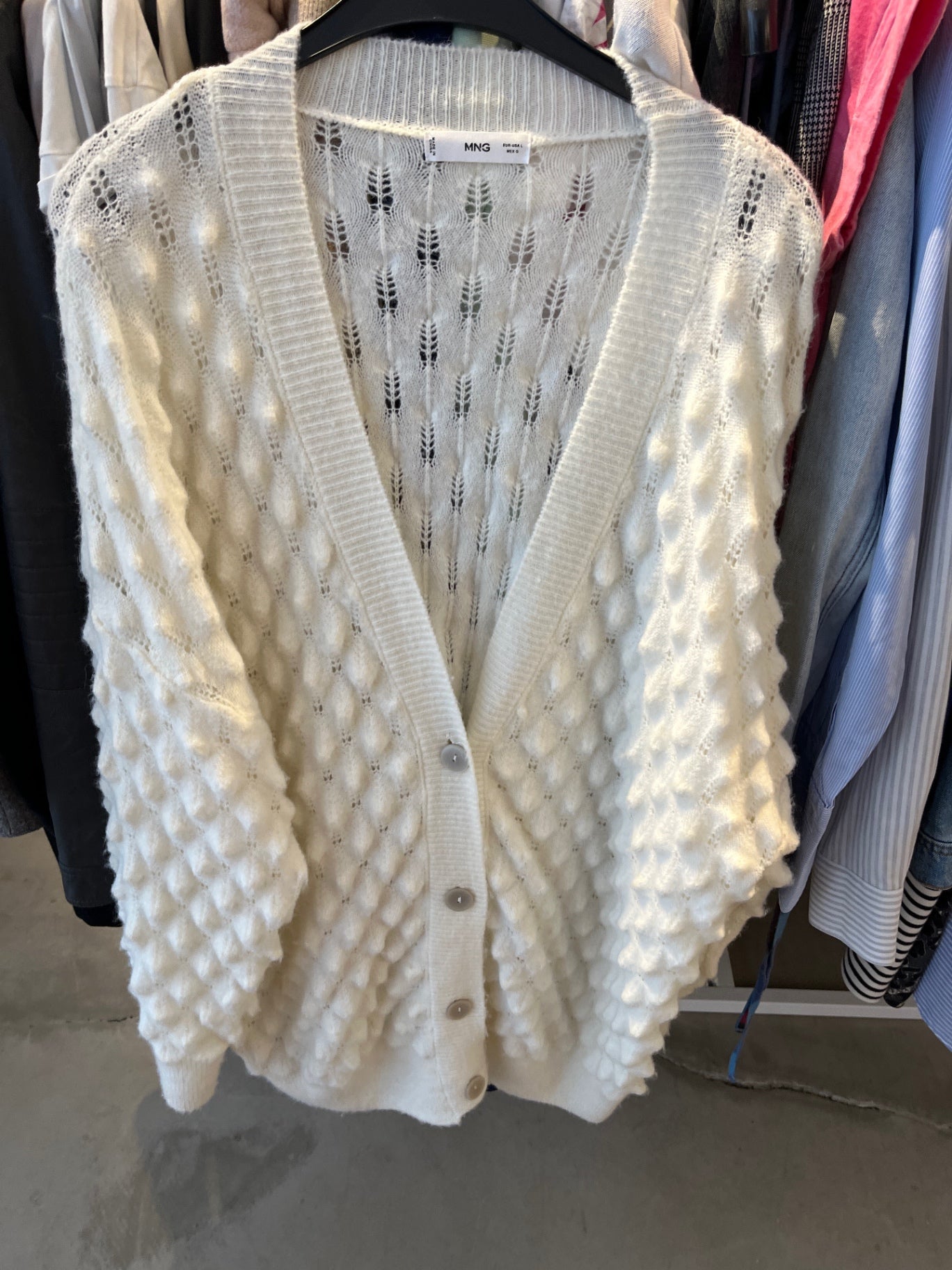 Mango Strickjacke Weiß