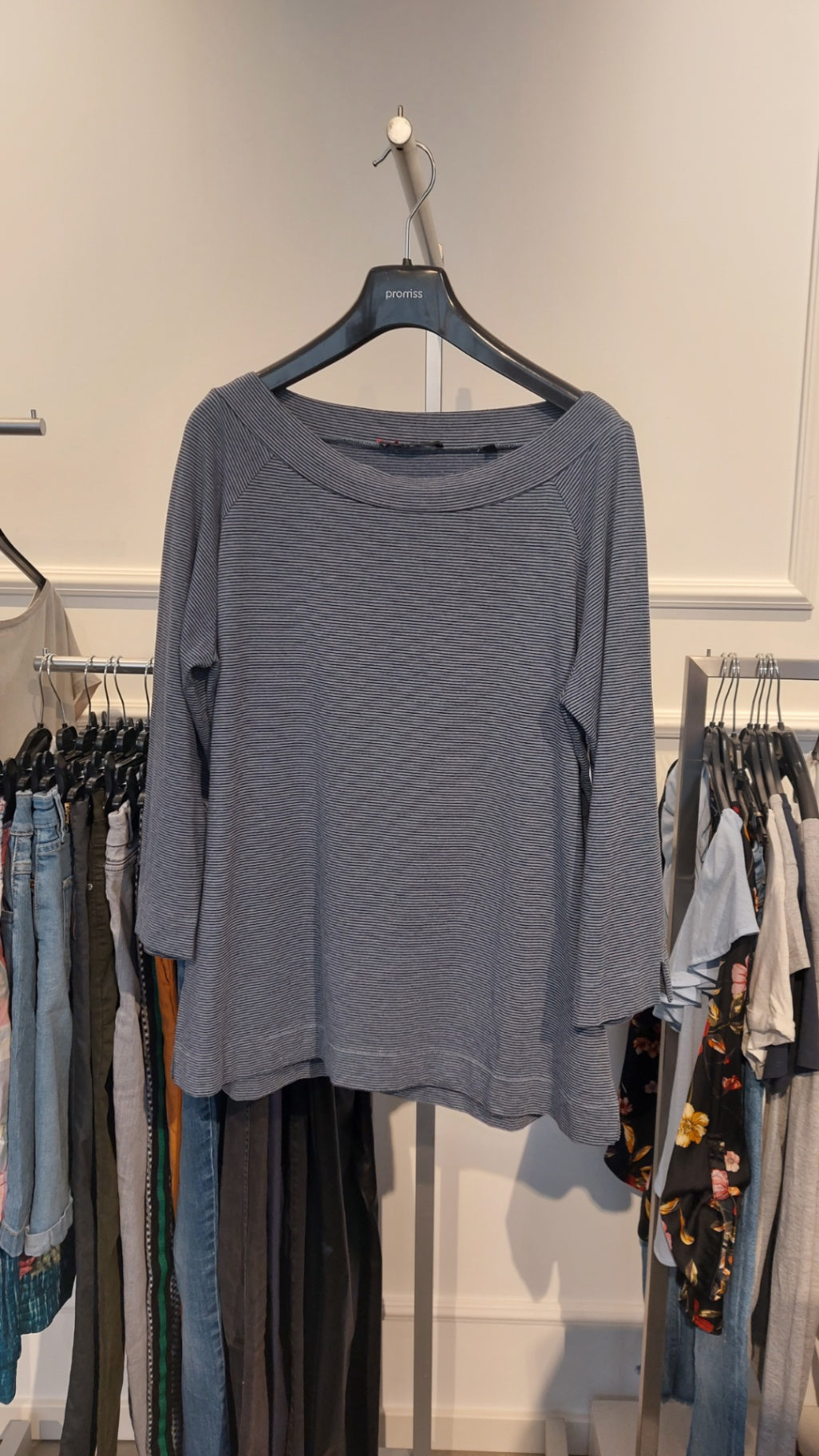 Bonita Langarmshirt Blau und Weiß gestreift