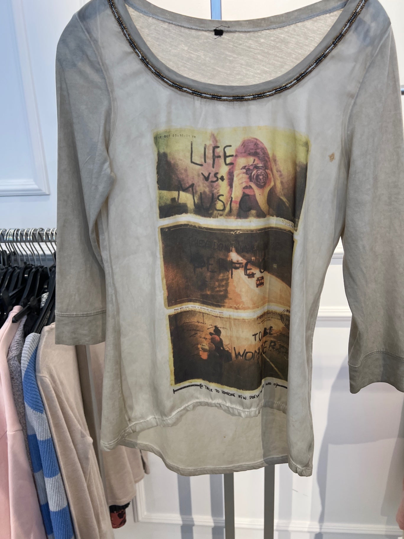 Langarmshirt Grau mit Bildern