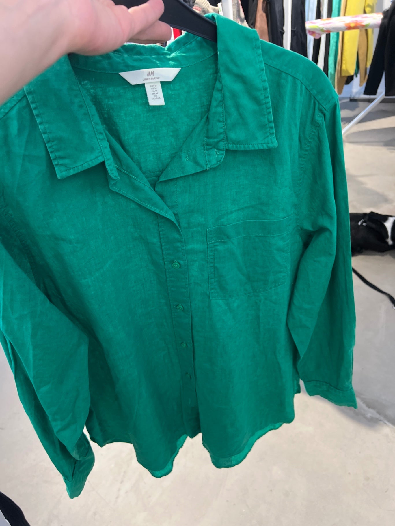 H&M Hemd Grün