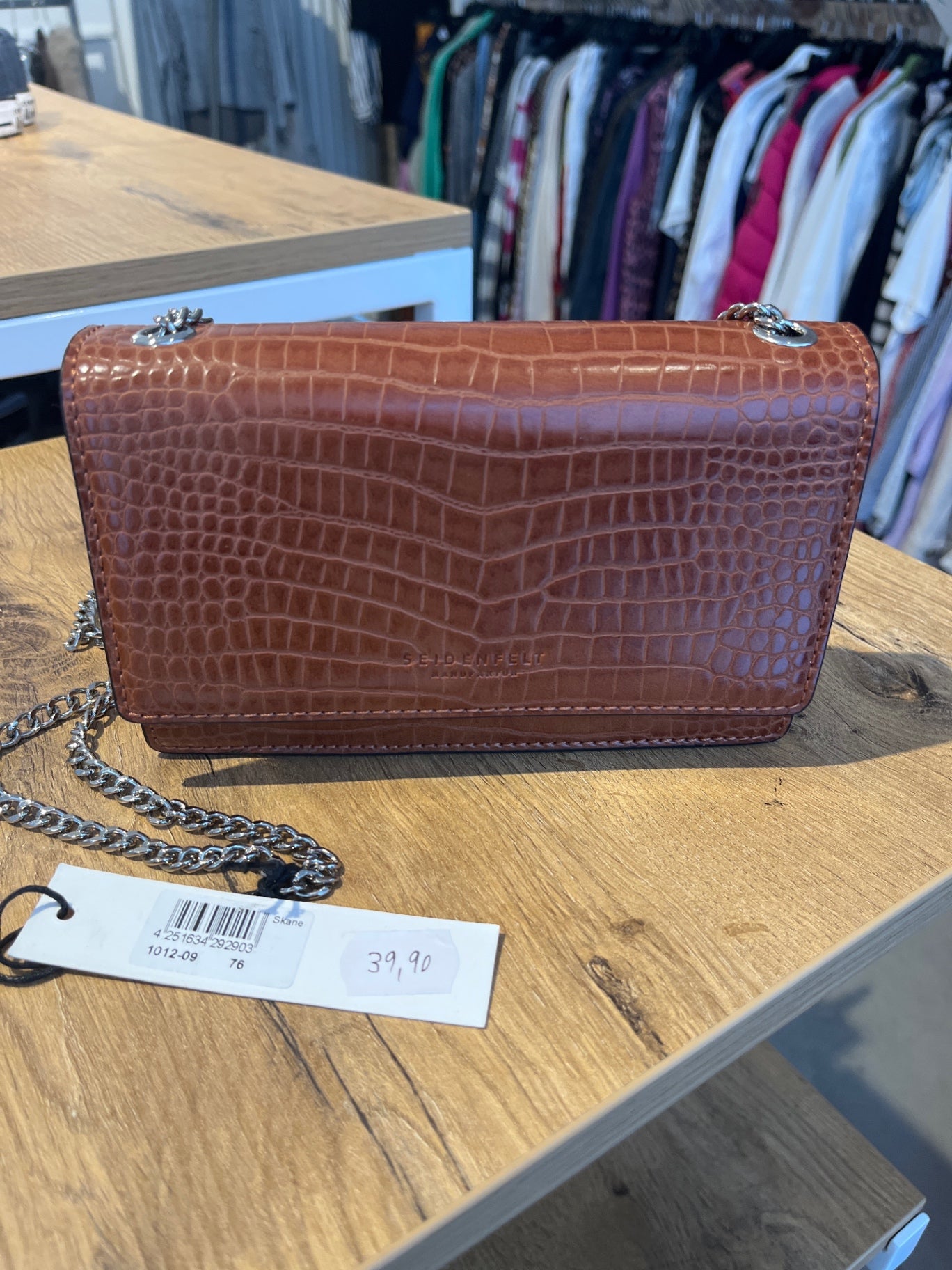 Seidenfelt Handtasche Braun