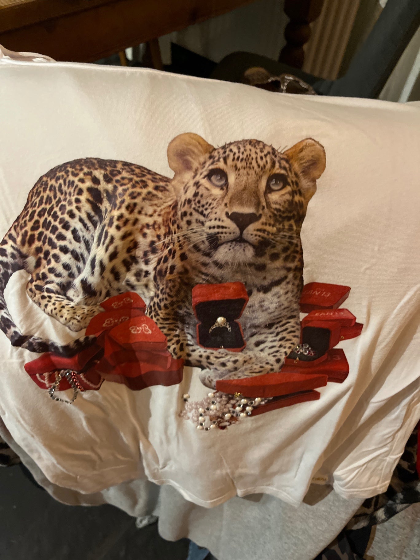 EAN13 collection T-Shirt Weiß, Leopard