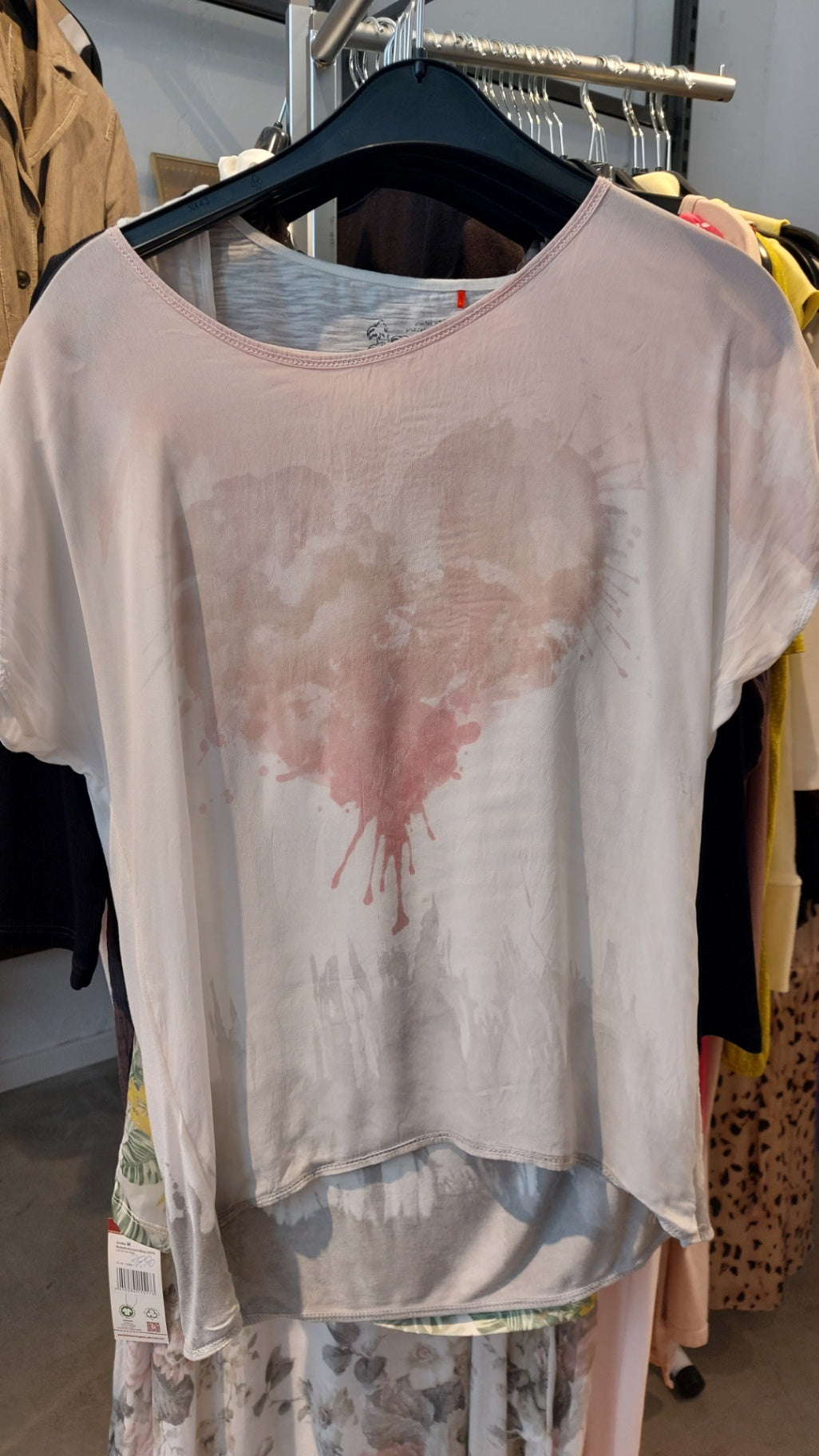 Unbekannt T-Shirt Weiß mit Rosa