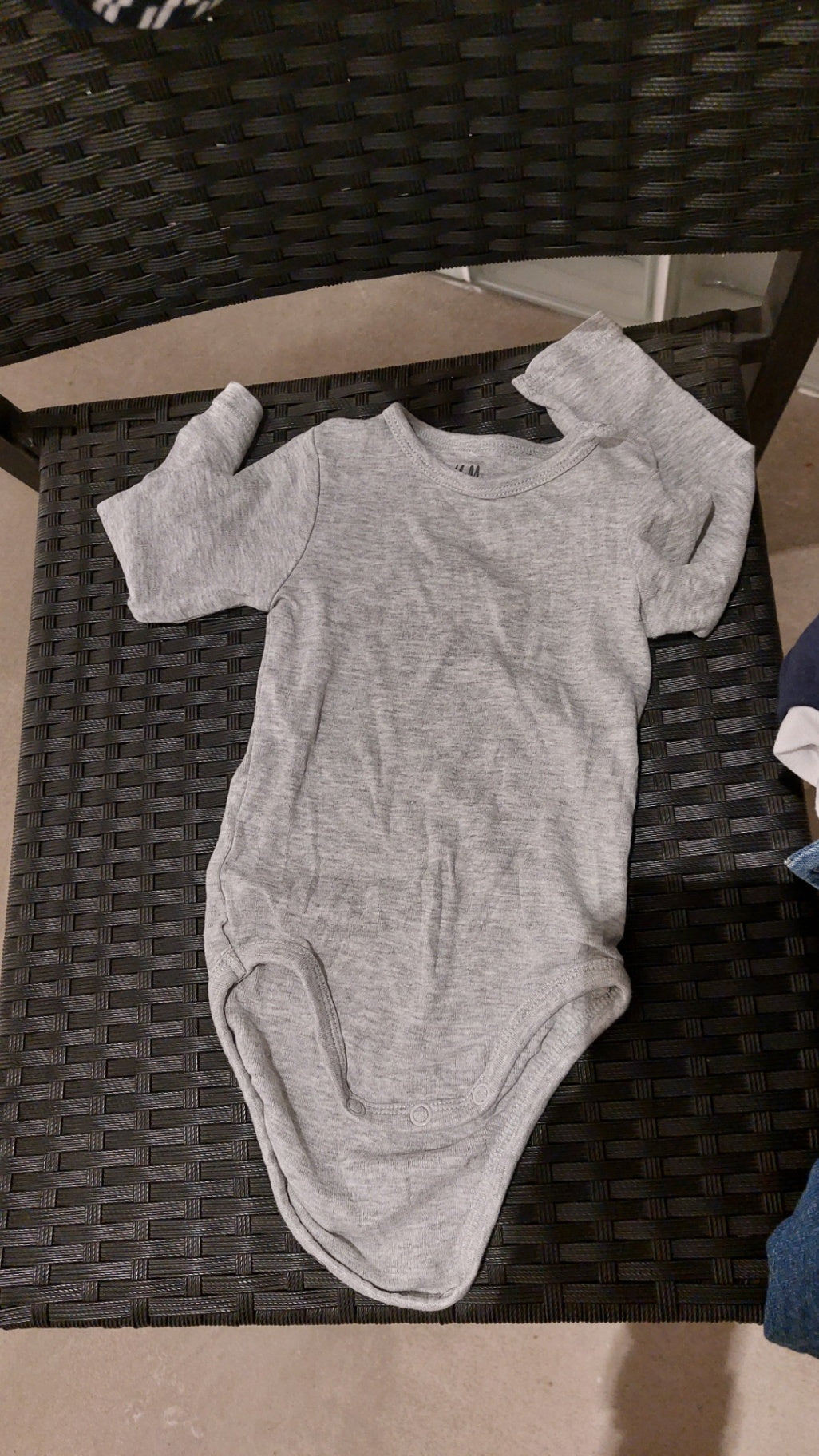 H&M Body langarm Grau