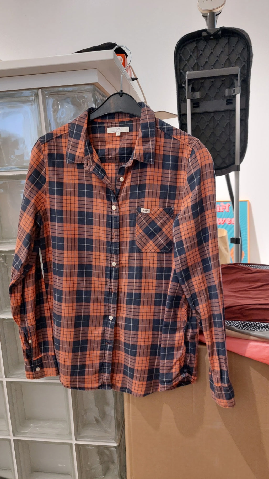 Lee Hemd Orange und Blau kariert