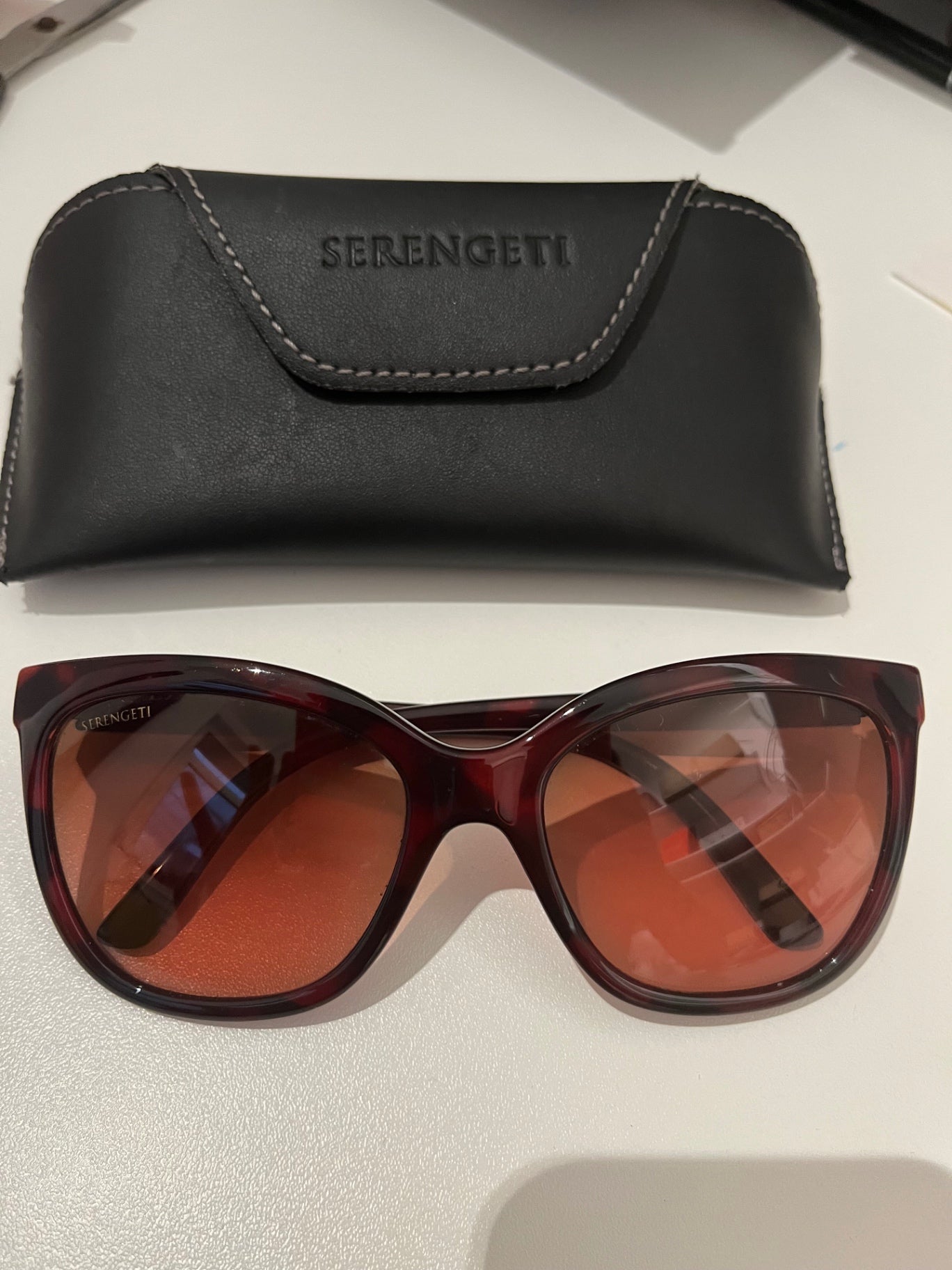 Serengeti Sonnenbrille Rot
