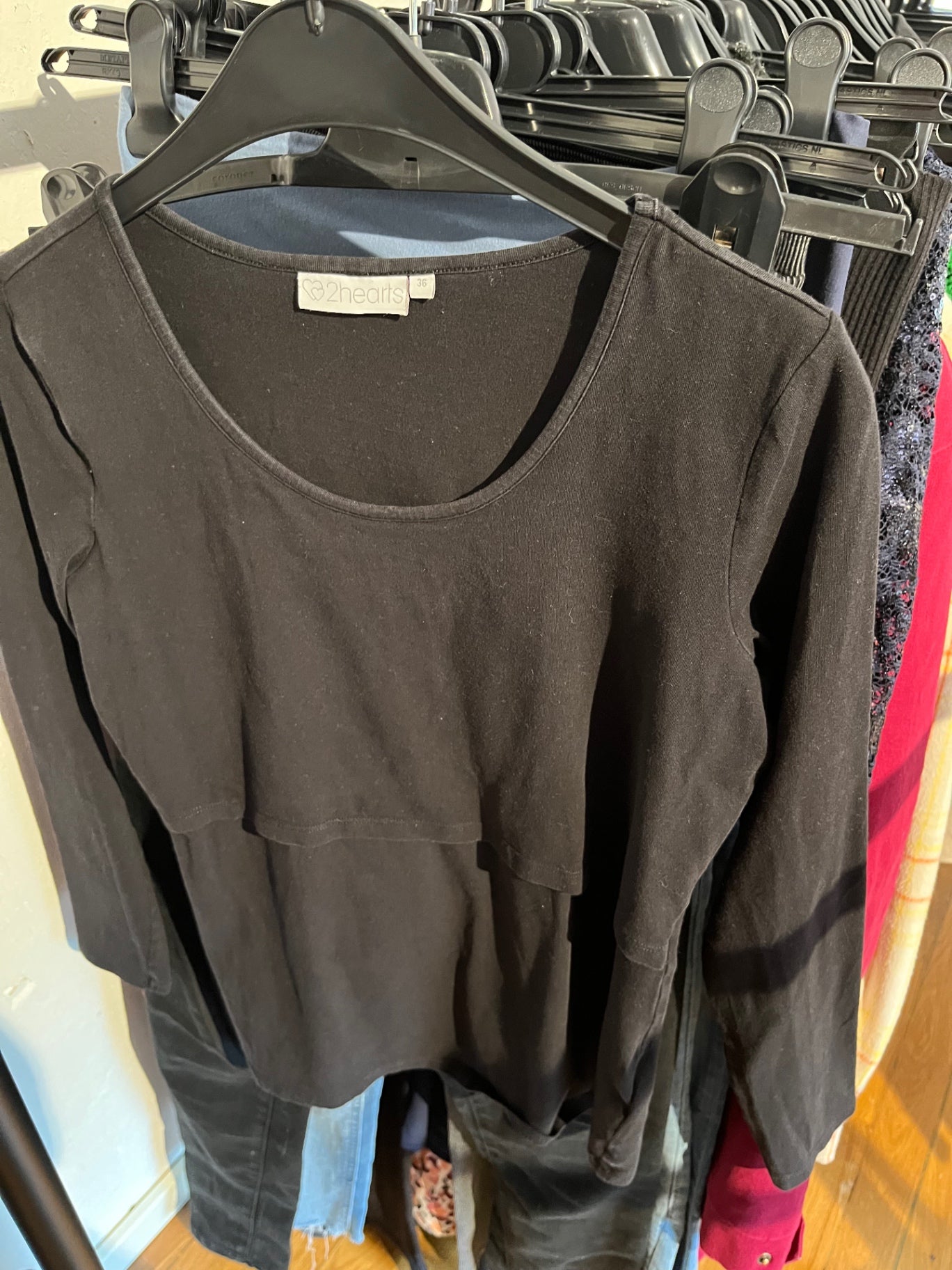 2hearts Stillshirt Schwarz