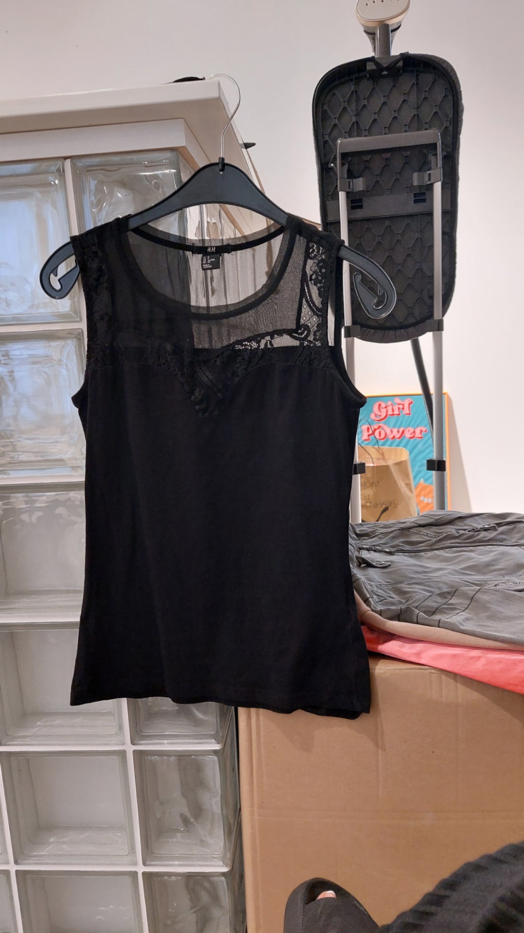 H&M Ärmelloses Shirt Schwarz