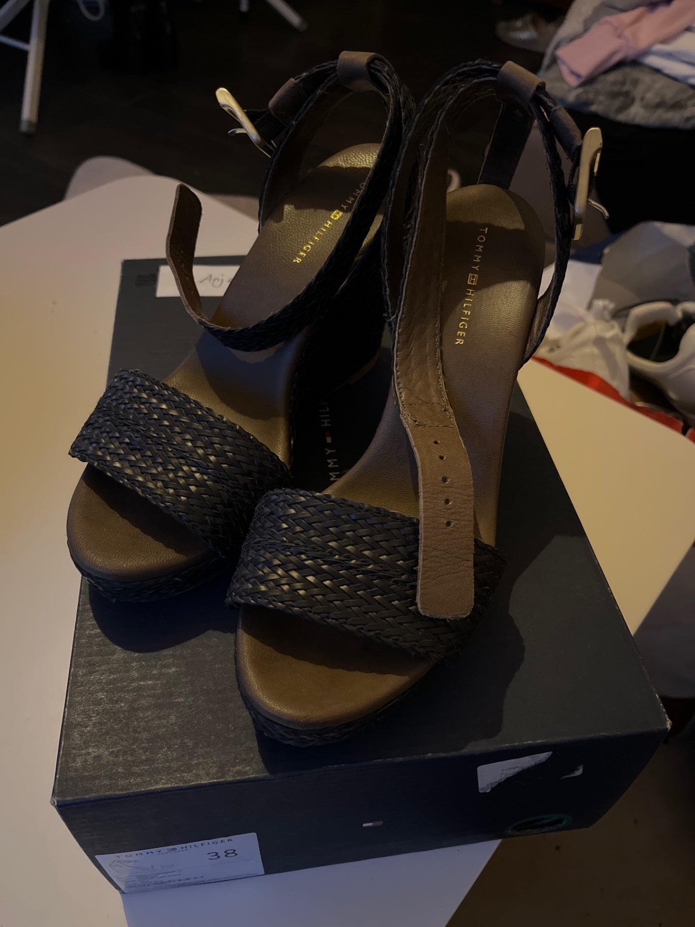 Tommy Hilfiger Sandalen, Keilabsatz Schwarz