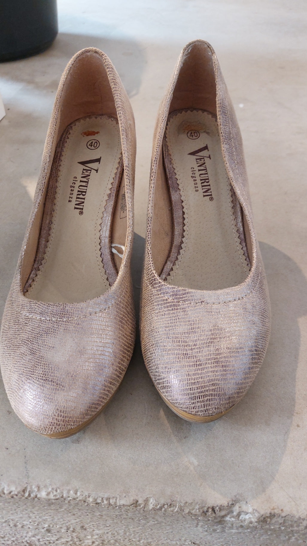 Venturini Schuhe Rosa/Gold
