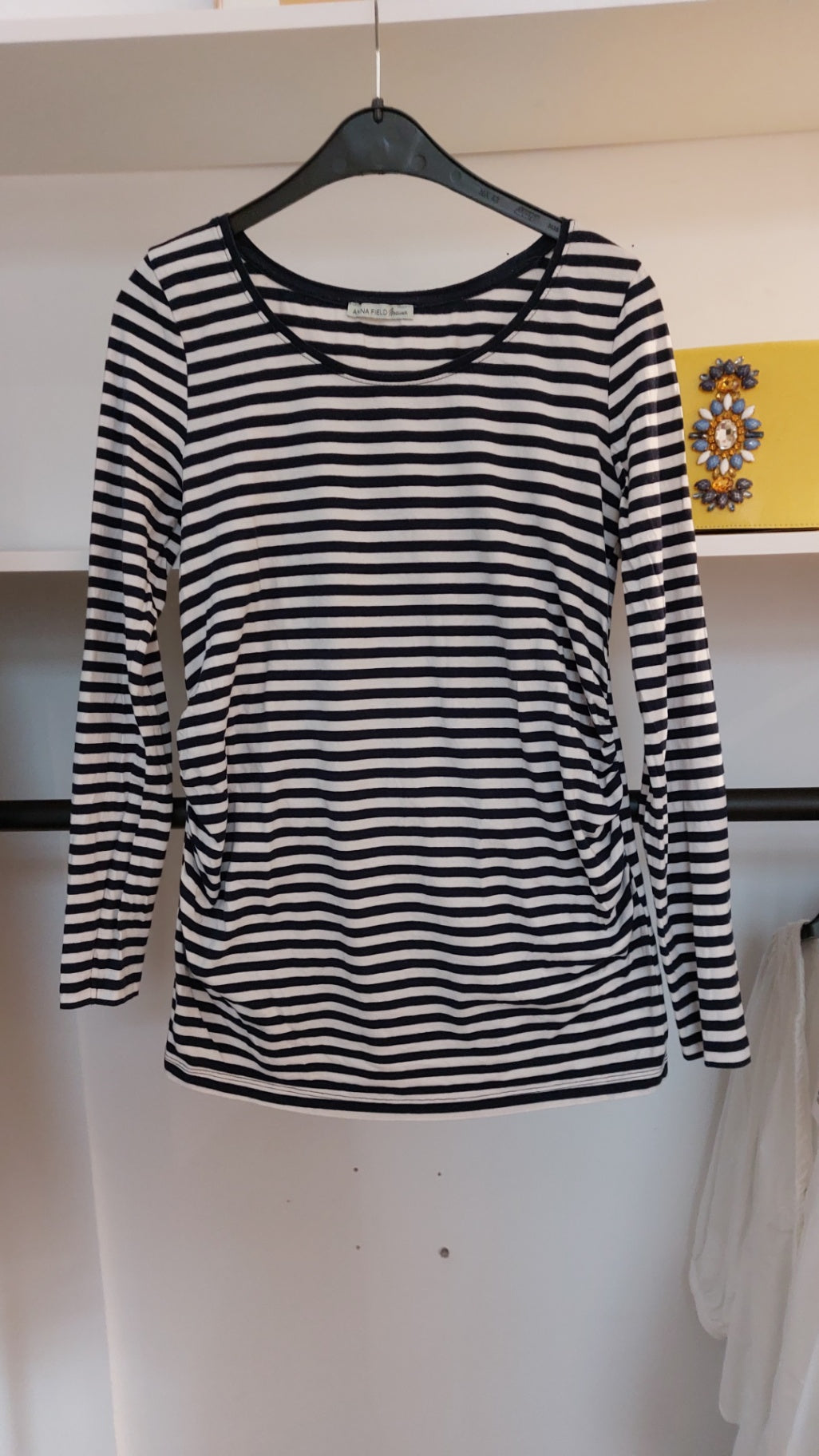 Anna Field Umstands-Shirt Blau und Weiß gestreift
