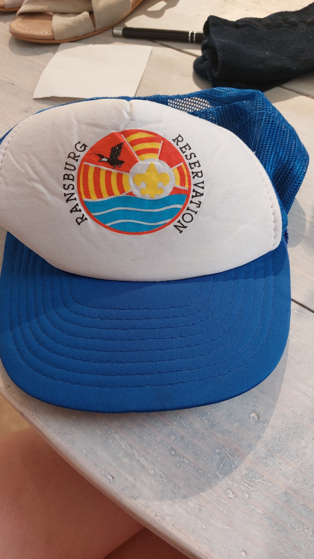 Nissin Cap Blau und Weiß