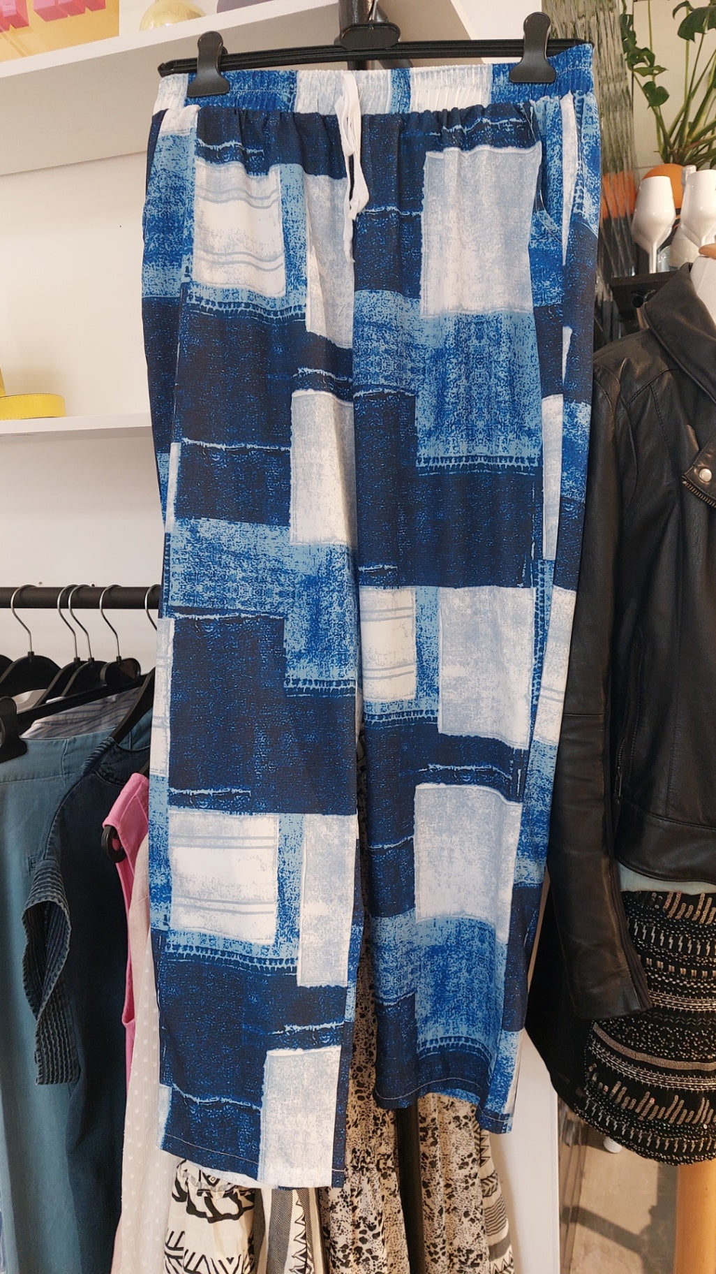 Unbekannt Hose Blau und Weiß