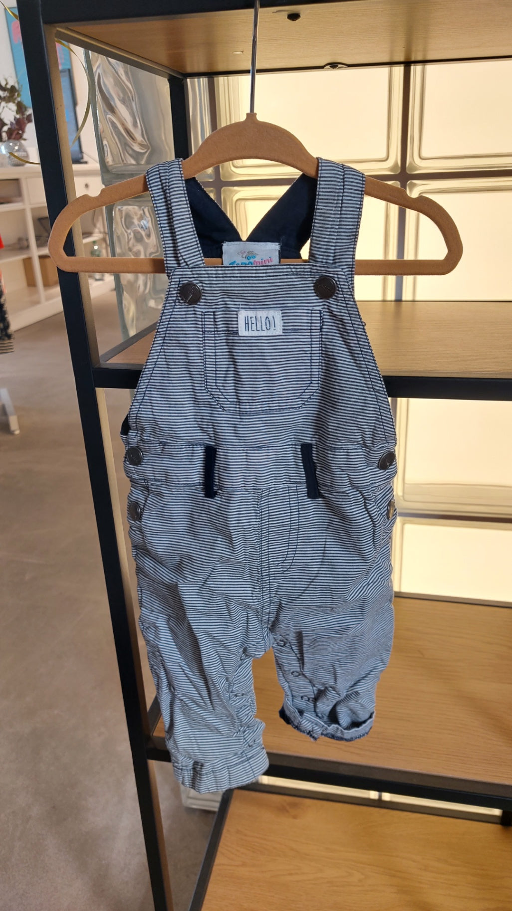 Topomini Latzhose Blau mit Streifen