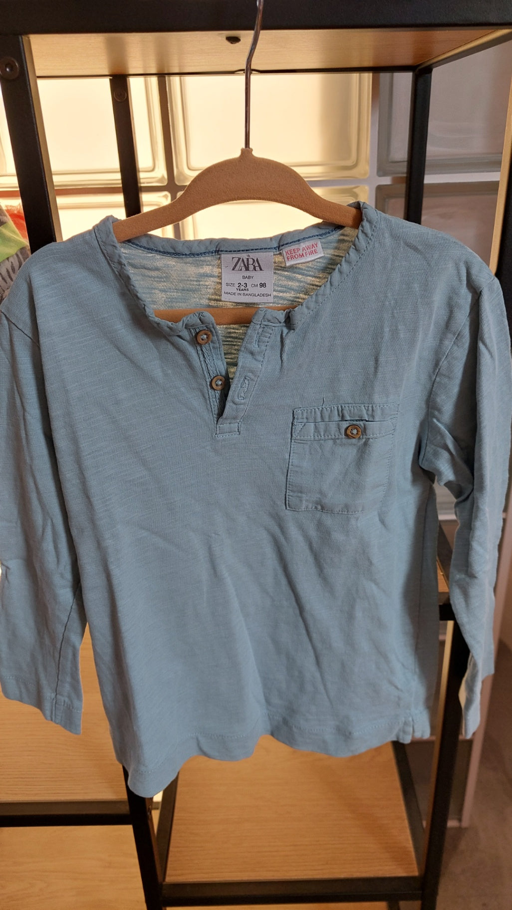 Zara Langarmshirt Blau