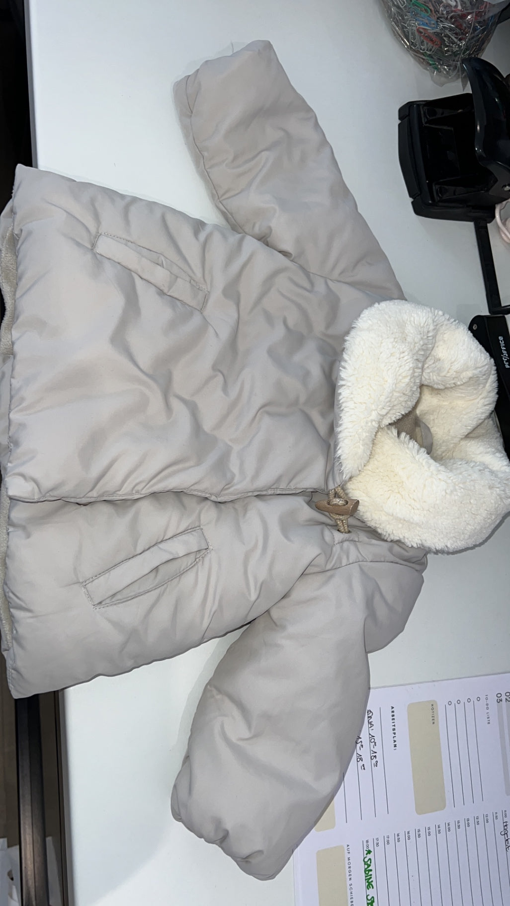 Zara Winterjacke Beige