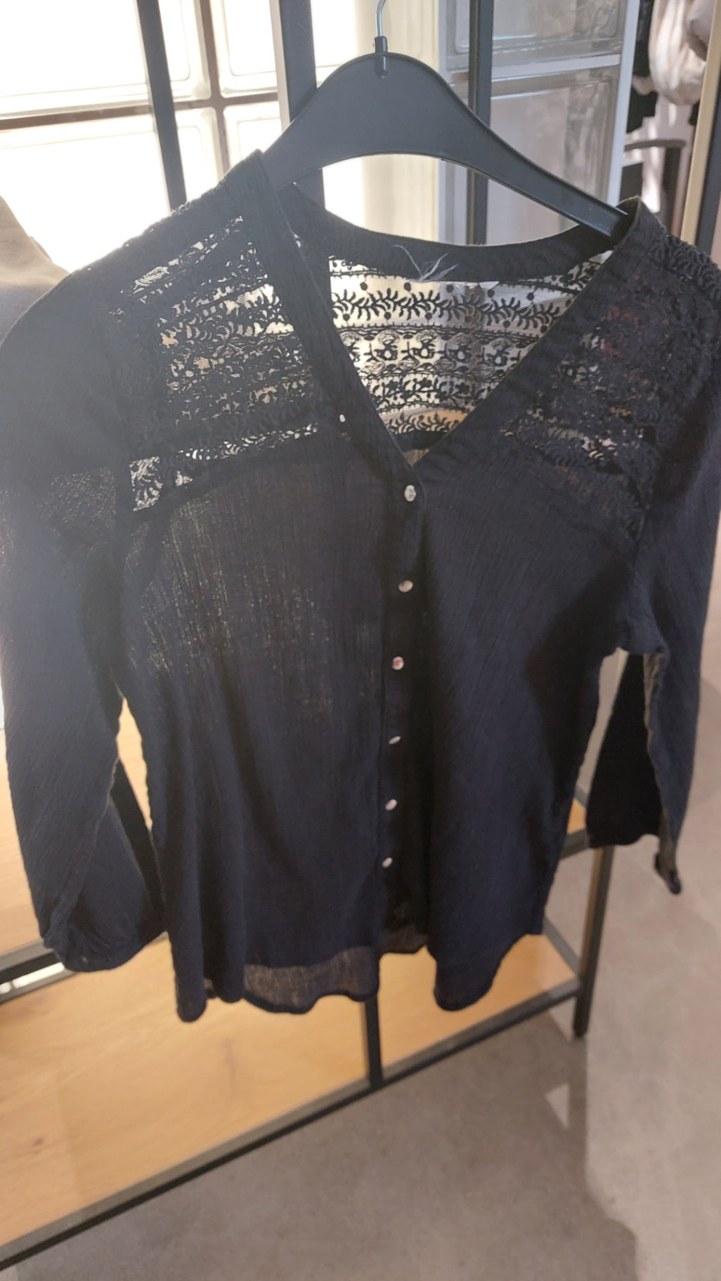 Unbekannt Bluse Schwarz