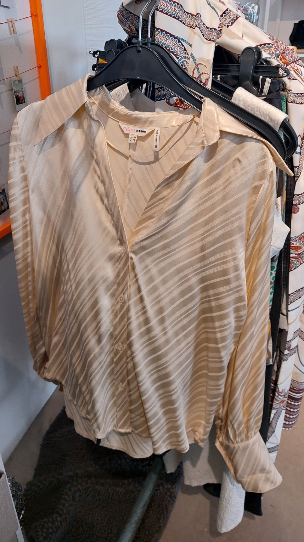 Melis Agazat Koton Bluse Gold