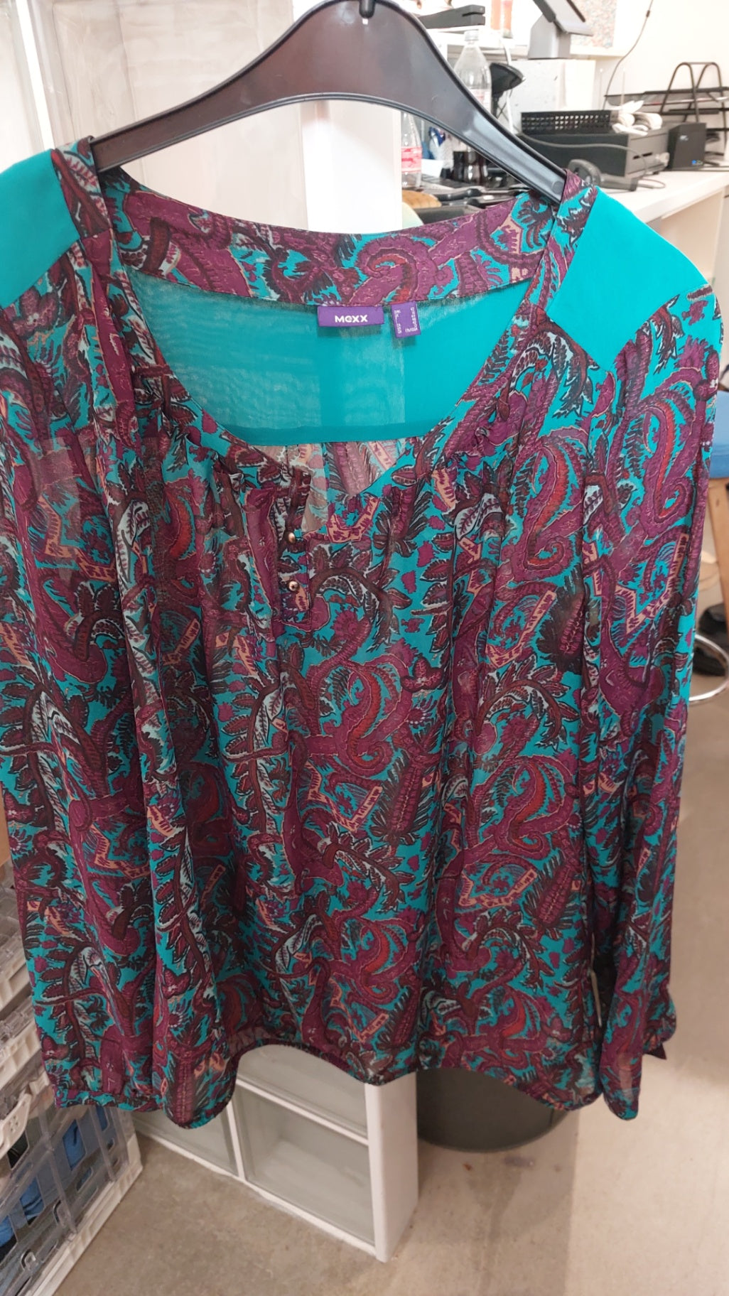 Mexx Bluse Mehrfarbig (Türkis, Violett und verschiedene Muster)