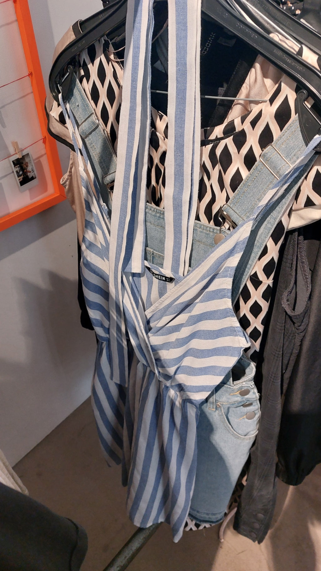 Shein Kleid Blau-Weiß gestreift