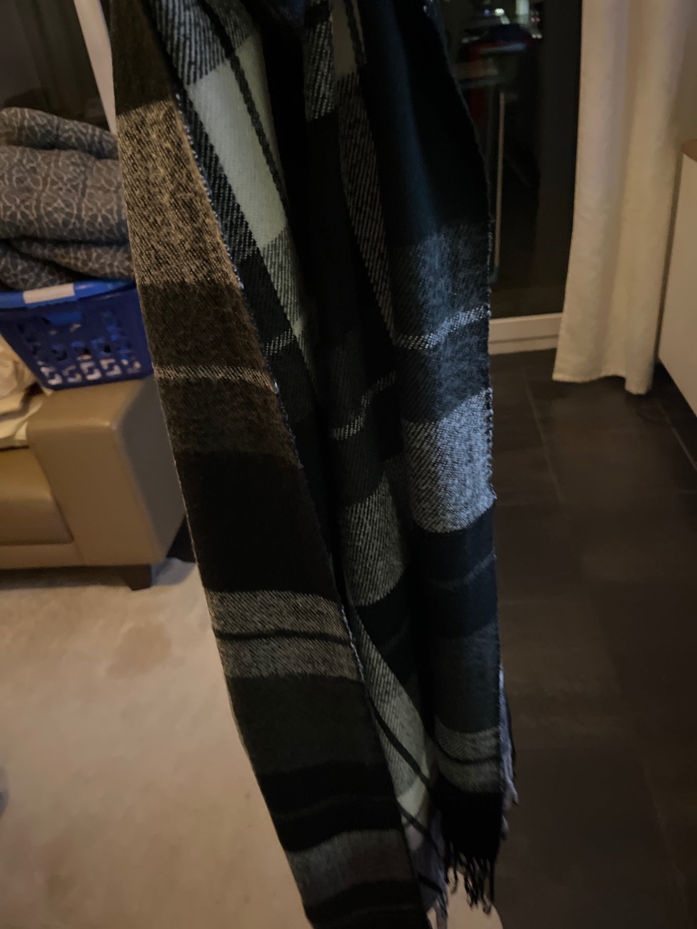 Vero Moda Schal Schwarz, Grau kariert